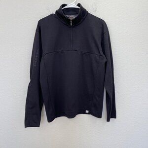 Salomon Motomesh Black Thermal 1/4 Zip Long Sleeve Pullover Shirt Mens Medium